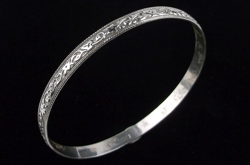 Mint 1950s Heavy Danecraft Sterling Silver Ivy Bracelet 8" (1 of 3)