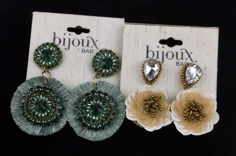 2 New Bijoux Bar Rhinestone Drop Earrings Sets Lot (1 of 2)