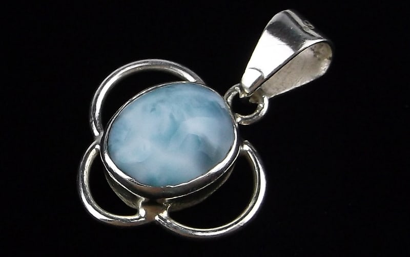 Mint Vintage Taxco Sterling Silver Larimar Pendant (1 of 2)