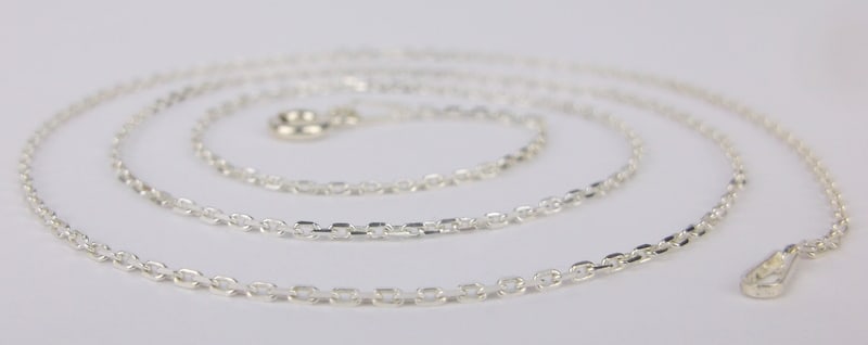 New Vintage Italian Sterling Silver Chain Necklace 18" (1 of 2)