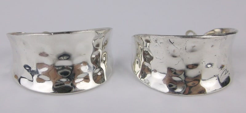 Big Mint Vint Thick Taxco Sterling Silver Earrings Set TC139 12g (1 of 2)