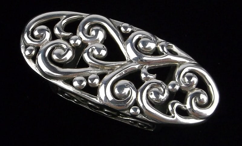 Mint Thick Big Heavy Sterling Silver Slide Pendant: Guaranteed Solid 925 Sterling Silver, in Excellent Condition