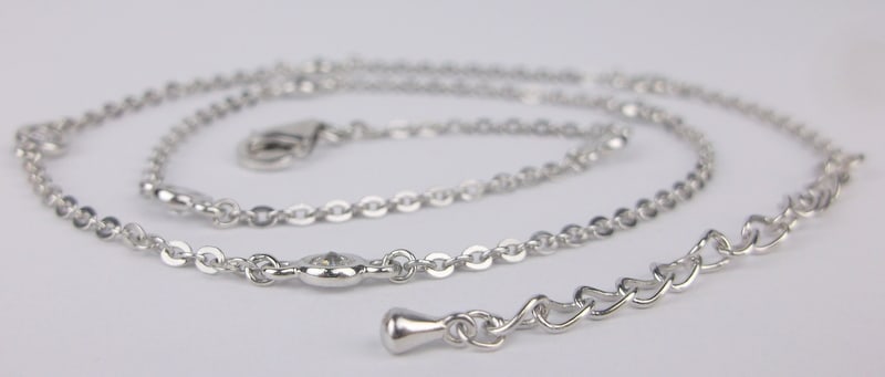 New Thick Italian Sterling Silver Stone Chain Necklace 18": Solid Sterling Silver Guaranteed, in Brand New Never Worn Condition.