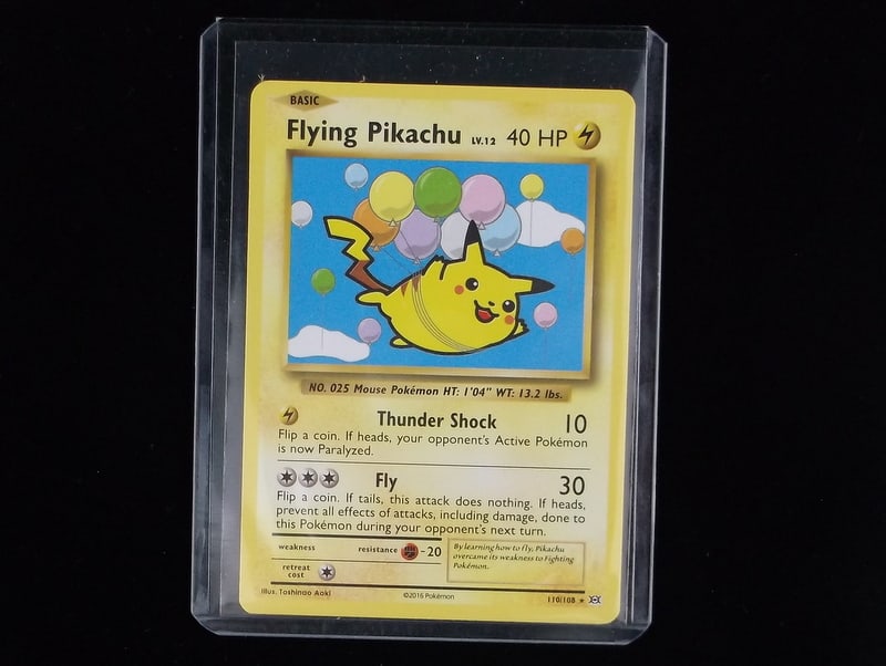 Mint 2016 Pokemon Flying Pikachu Secret Rare Card (1 of 2)