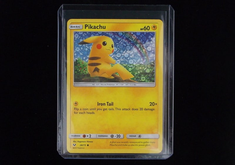 NM 2017 Pokemon Pikachu Holo Rainbow Card (1 of 3)