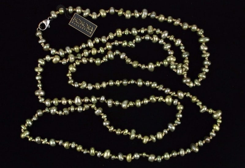 New Boxed Honora Sterling Silver Pearl Necklace 62" (1 of 2)