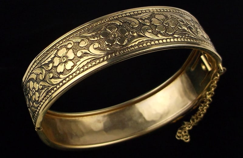 Mint Vintage 1950s Ornate Floral Bracelet 7.25": Mint Condition, In Like New Condition, Perfect