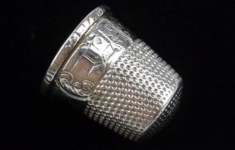 Stunning Antique 1890s Sterling Silver Victorian Sewing Thimble (1 of 3)
