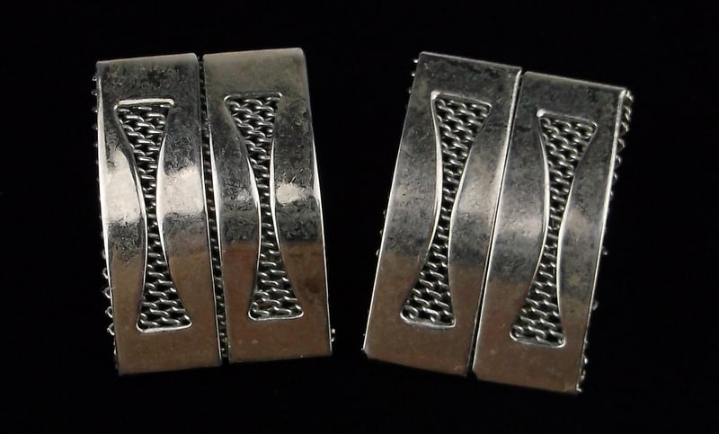 Rare Stunning 1960s Elizabeth Morrey Atomic Era Earrings: excellent condition