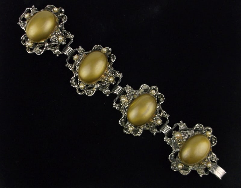 Stunning Vintage 1950s Big Celluloid Bracelet 7.5" (1 of 2)