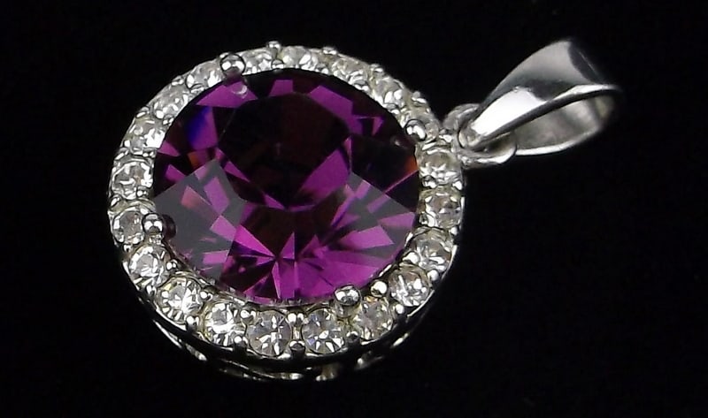 Mint Designer Sterling Silver Purple Stone Pendant (1 of 2)