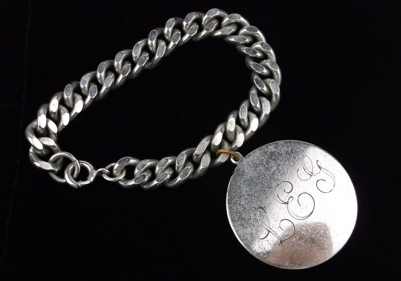 Antique 1940s Coro Craft Pegasus Chain Bracelet 7.25": .