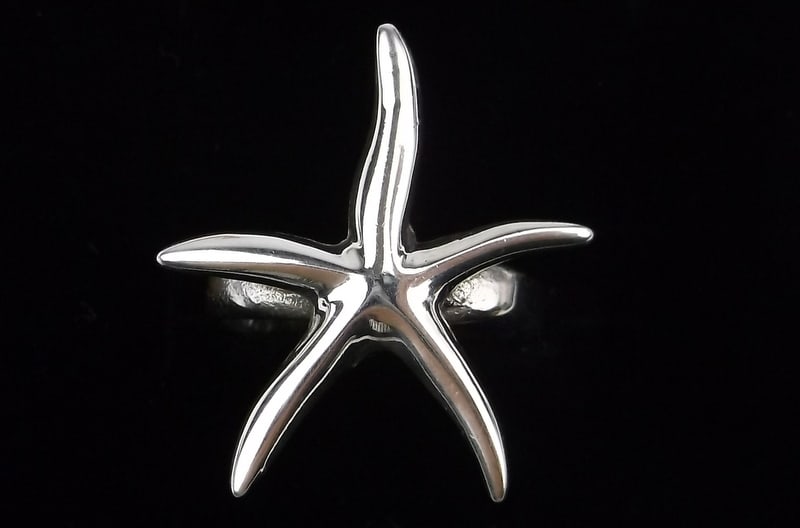 Mint vintage Thick Sterling Silver Starfish Ring 6 (1 of 2)
