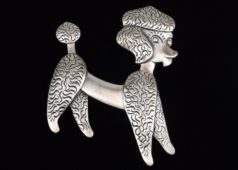 Mint Vintage 1960s Poodle Brooch (1 of 2)
