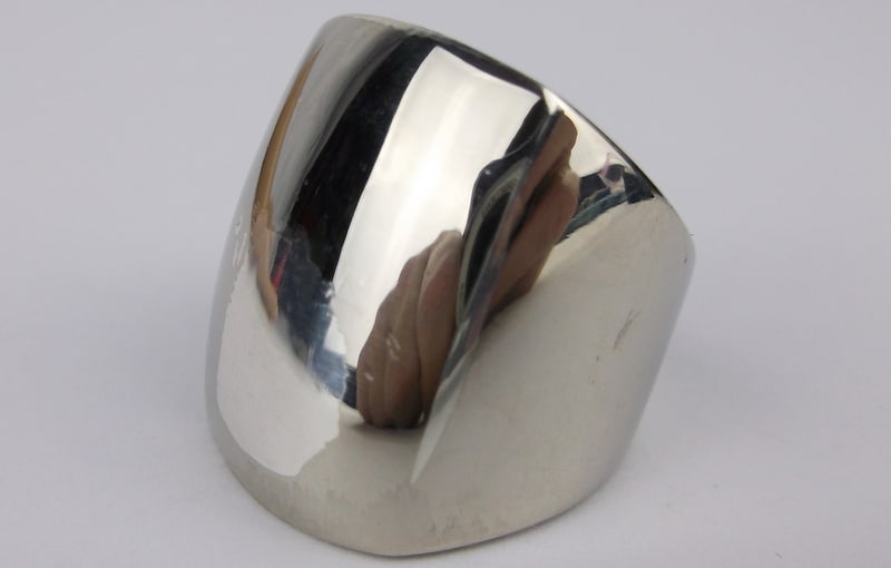 Big Thick Sterling Silver Wide Ring 9 - 2
