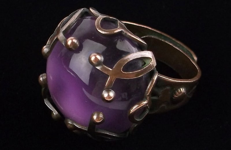 Rare Mint Vint Jacqueline Singh Paris Runway Adjustable Ring 6-9: Mint Condition, In Like New Condition, Perfect