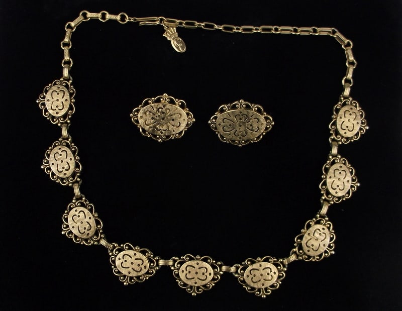 Mint Vintage 1960s Emmons Necklace Earrings Set 17": Mint Condition, In Like New Condition, Perfect