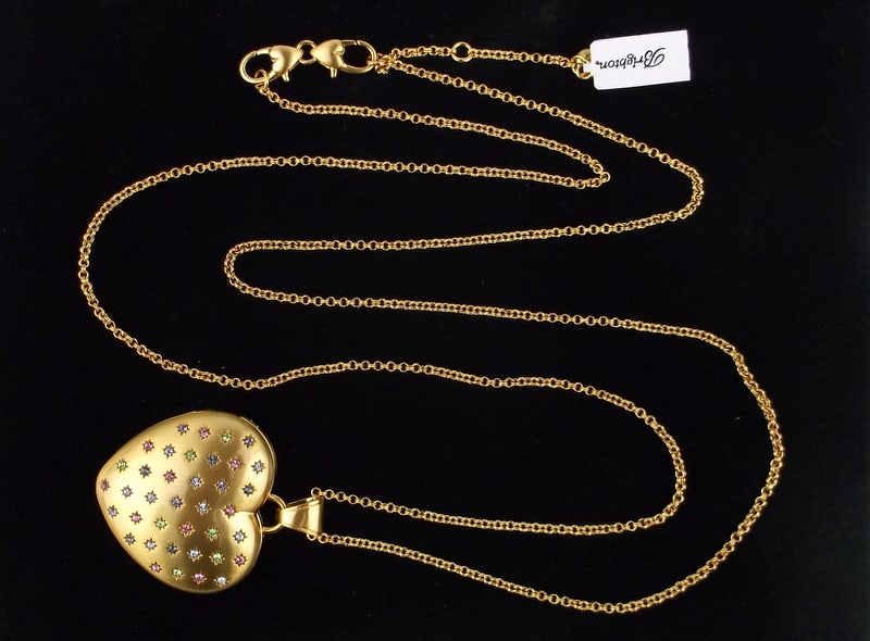 New Brighton On Heart Locket Necklace 36" $128 (1 of 2)