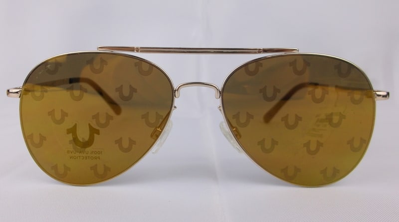 New True Religion Aviator Sunglasses $90: w Our New Sunglasses are Store Display Models so they are brand new but they have been handled so they may need to be cleaned off on the lenses, or cleaned on the sides, and there could be a minor scu