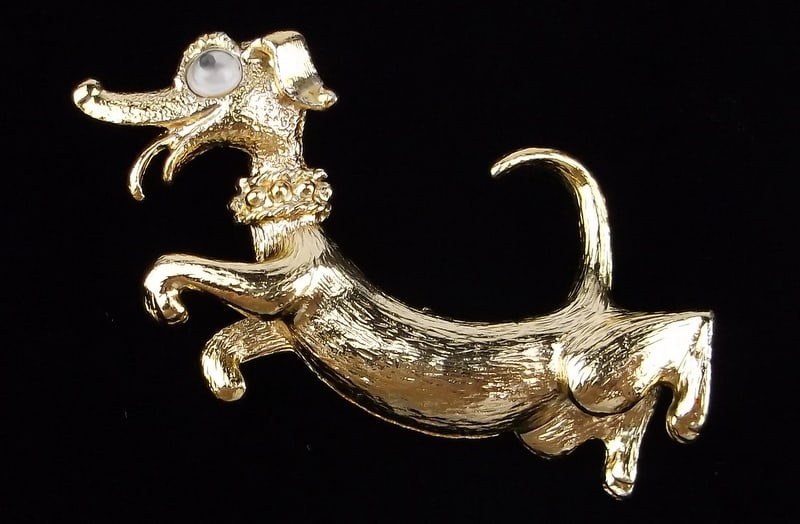Mint Vintage 1960s Dog Brooch: Mint Condition, In Like New Condition, Perfect