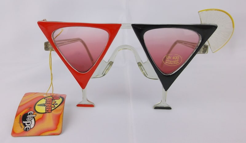 New Vint Tagged Dr Peepers Martini Sunglasses Cocktail Retro: new condition