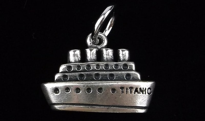 Mint Vintage Sterling Silver Titanic Ship Pendant Charm: Guaranteed Solid 925 Sterling Silver, in Excellent Condition