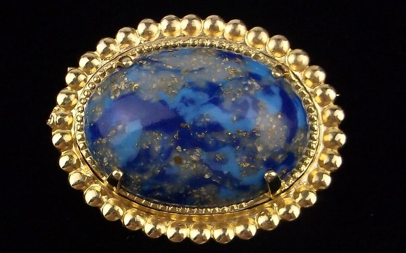 Mint Vintage 1950s Marbled Lucite Brooch: Mint Condition, In Like New Condition, Perfect