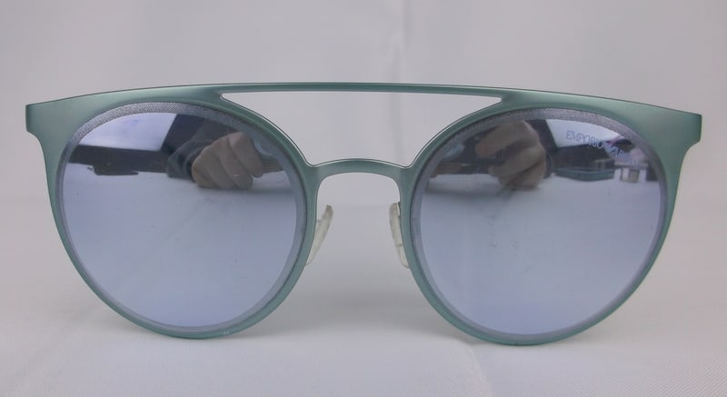 New Emporio ARMANI Sunglasses In Blue: w Our New Sunglasses are Store Display Models so they are brand new but they have been handled so they may need to be cleaned off on the lenses, or cleaned on the sides, and there could be a minor scu