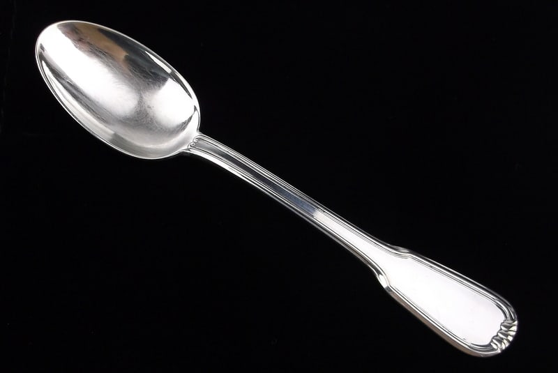 Stunning Thick 1950s 800 Sterling Silver Sugar Spoon (1 of 4)
