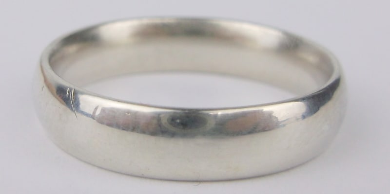 Stunning Vint Thick Sterling Silver Mens Wedding Band Ring 10 (1 of 2)