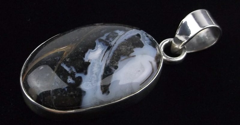 Mint Heavy Big Vint Taxco Sterling Silver Pietersite Pendant: Guaranteed Solid 925 Sterling Silver, in Excellent Condition