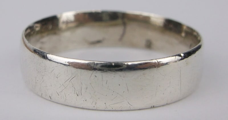 Nice Vintage 1950s Sterling Silver Mens Wedding Band Ring 11.5 (1 of 2)