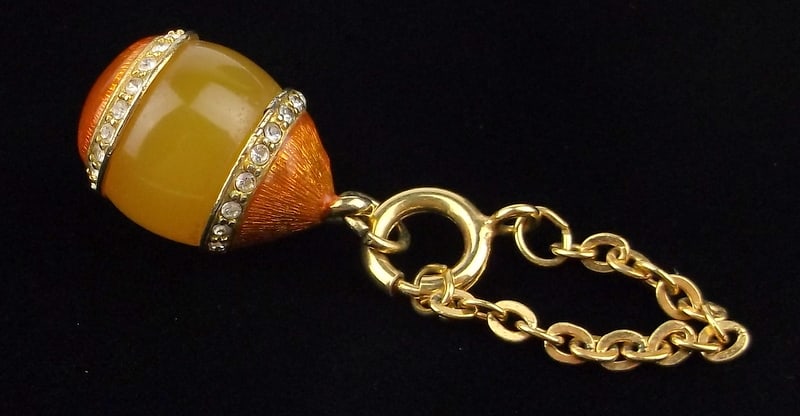 Mint Vintage Joan Rivers Faberge Style Egg Pendant Enameled: Mint Condition, In Like New Condition, Perfect