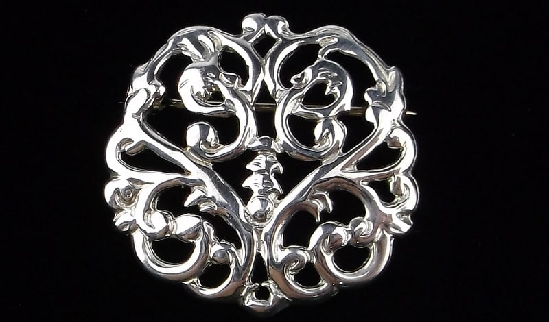 Mint Vintage 1960s Sterling Silver Brooch: Guaranteed Solid 925 Sterling Silver, in Excellent Condition