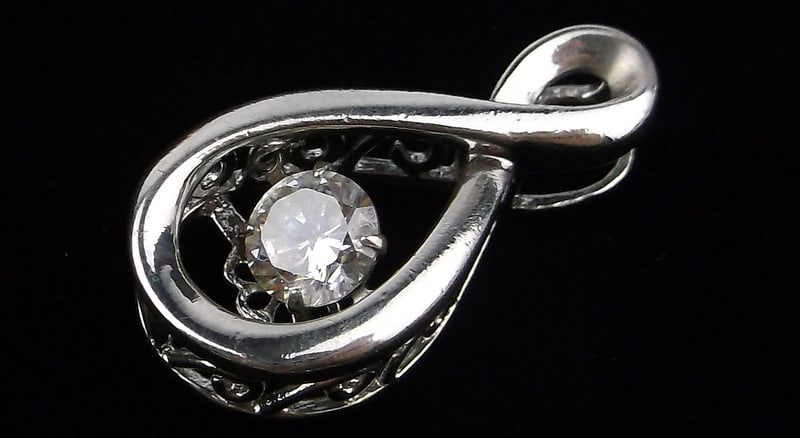Mint Vintage Designer Sterling Silver Dancing CZ Pendant (1 of 2)