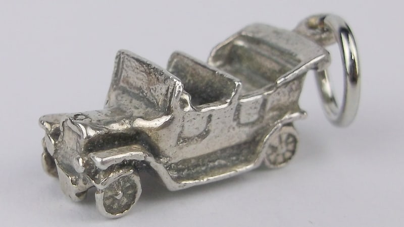 Mint Vintage Sterling Silver Classic Car Pendant Charm: Guaranteed Solid 925 Sterling Silver, in Excellent Condition