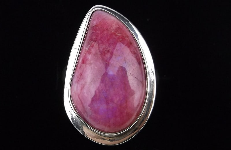 Mint Big Heavy Vint Designer Sterling Silver 18ct Ruby Ring 8 (1 of 3)