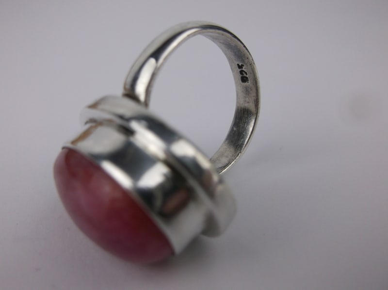 Mint Big Heavy Vint Designer Sterling Silver 18ct Ruby Ring 8 - 2