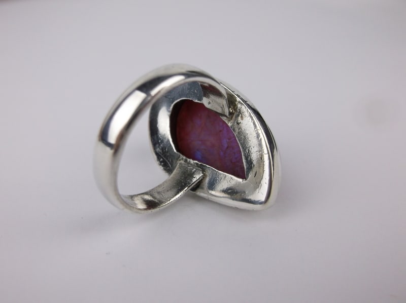 Mint Big Heavy Vint Designer Sterling Silver 18ct Ruby Ring 8 - 3