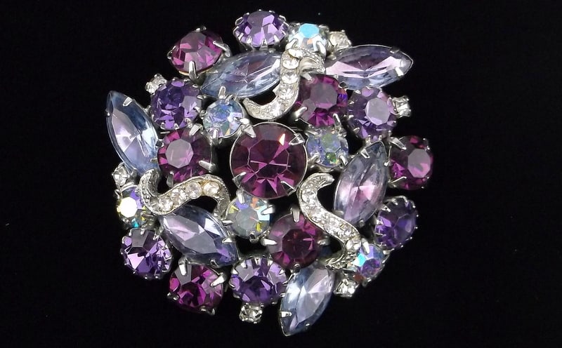 Mint Vintage 1960s Rhinestone Brooch Juliana?: Mint Condition, In Like New Condition, Perfect