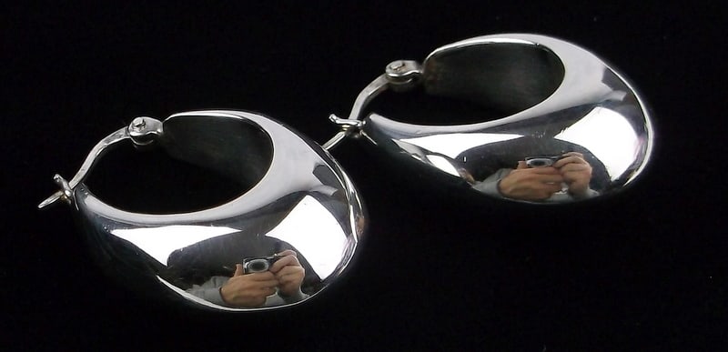 Big Mint Vintage Sterling Silver Drop Earrings (1 of 3)