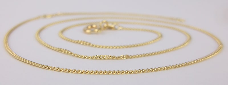 Mint Vintage Italian Gold Over Sterling Chain Necklace 18.5" (1 of 2)