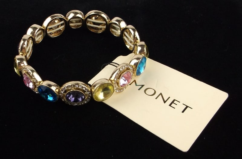 New Monet Colorful Rhinestone Bracelet: new condition