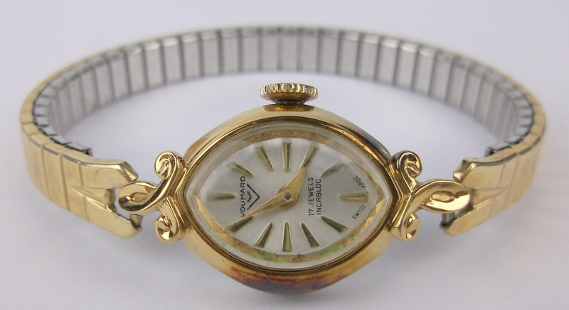 Stunning Vint 1950s Voumard 17 Jewel Incabloc Watch Works Great: excellent condition