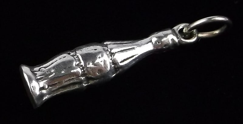 Mint Vint Sterling Silver Coca Cola Bottle Pendant Charm (1 of 2)