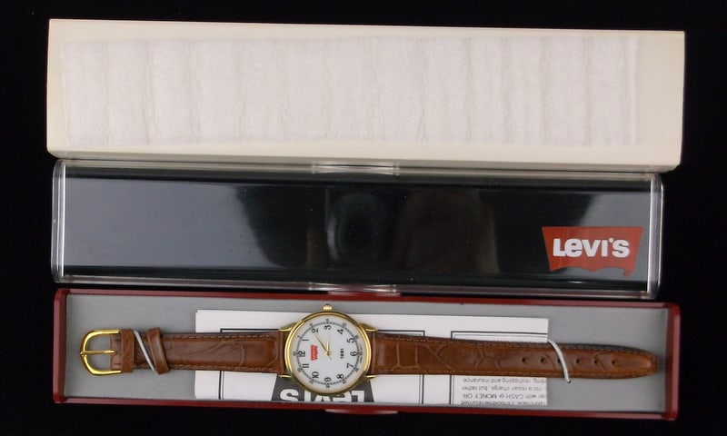 New Boxed 1991 Levis Straus Jeans Watch Works Great New Battery: new condition