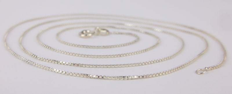 Mint Vintage Italian Sterling Silver Box Chain Necklace 30" (1 of 2)
