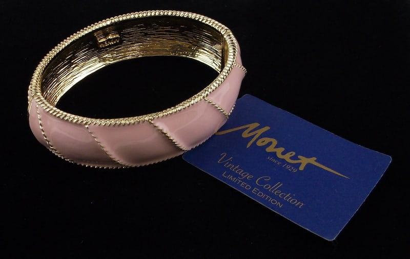 New Monet Pink Enameled Bracelet: new condition