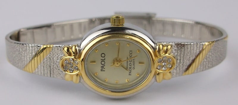 Stunning Vint Paolo Gucci Wristwatch Works Needs Battery: excellent condition