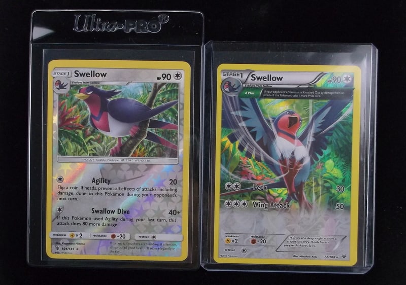 NM & Mint 2015-17 Pokemon Swellow Rare Holo Full Art Rev Holo Lot (1 of 2)